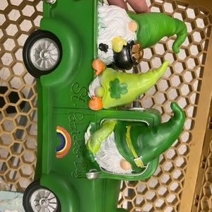 St pattys day green gnome truck